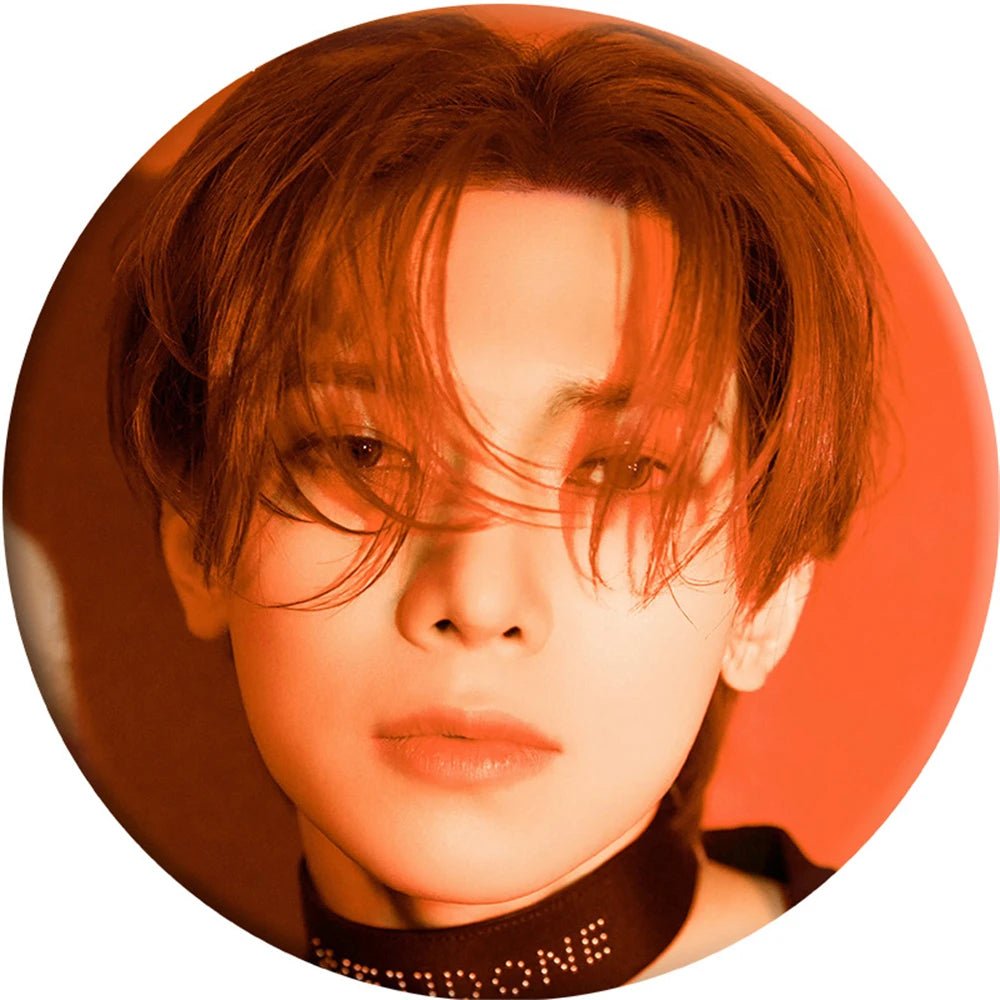 ATEEZ GOLDEN HOUR : Part 3 Round Badge Brooch Accessories