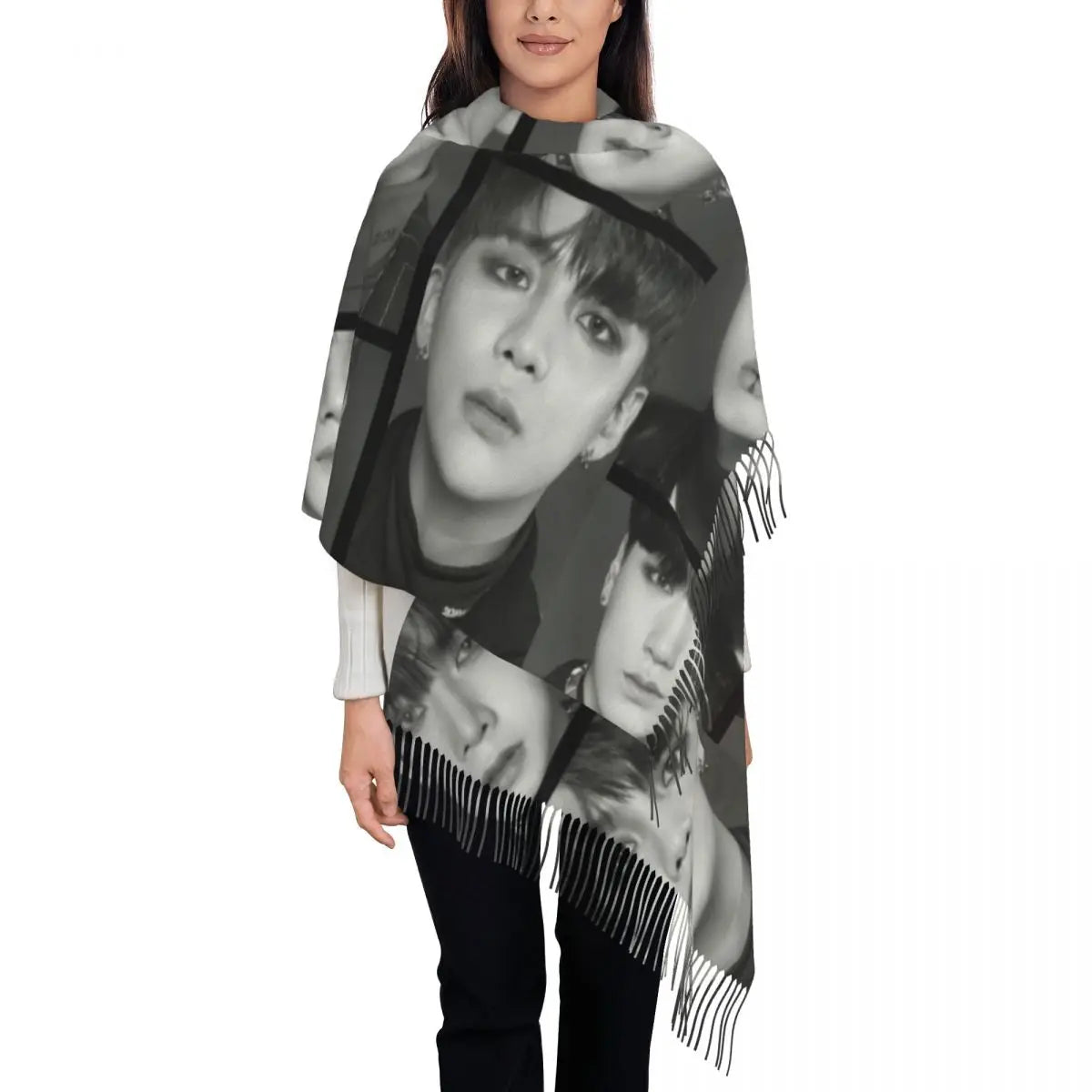 Printed Kpop ATEEZ Logo Scarf