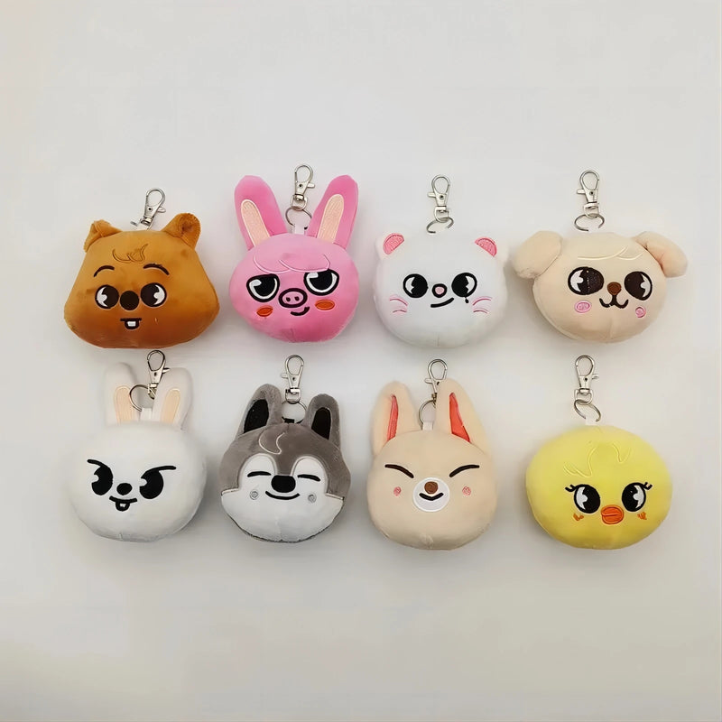 Stray Kids Skzoo Head Plush Toy Keychain