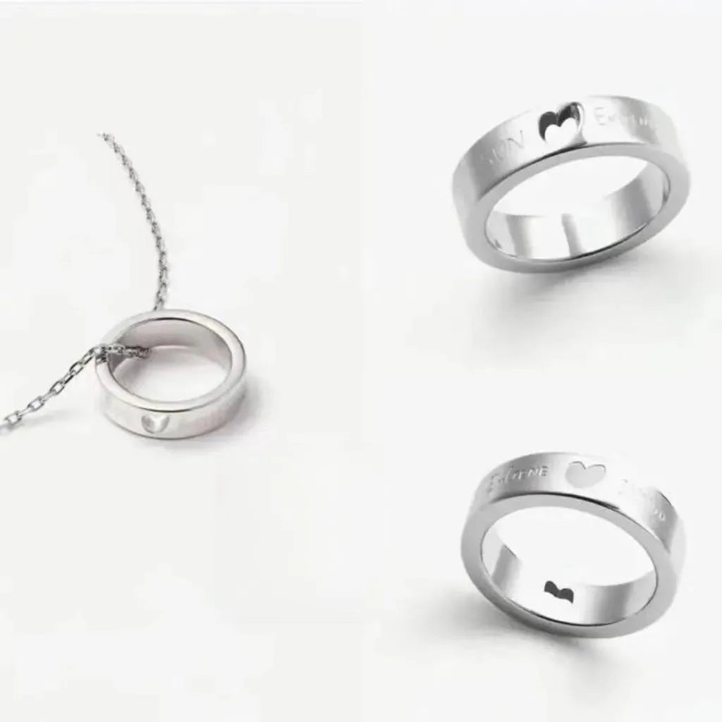 Enhypen Romance Untold Charm Rings Necklace Enhypen Romance Untold Charm Rings Necklace