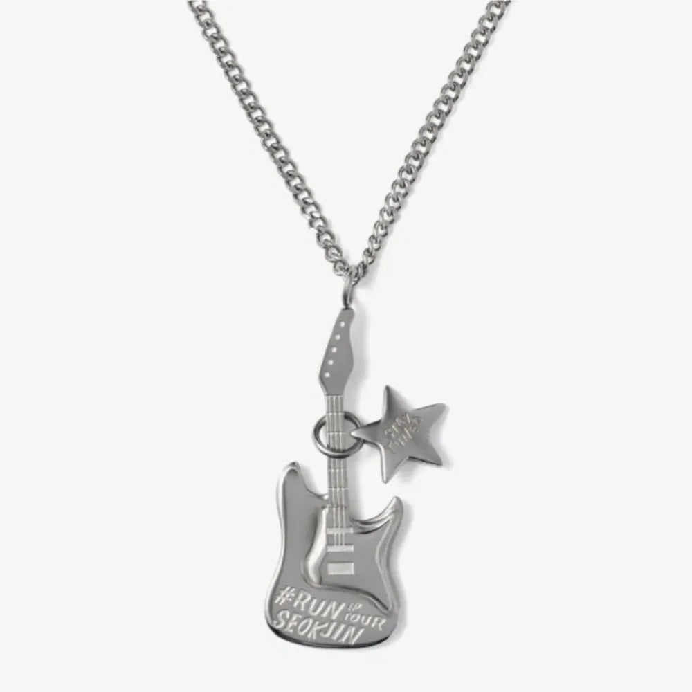 Bangtan JIN RUNSEOKJIN Guitar Charm Necklace