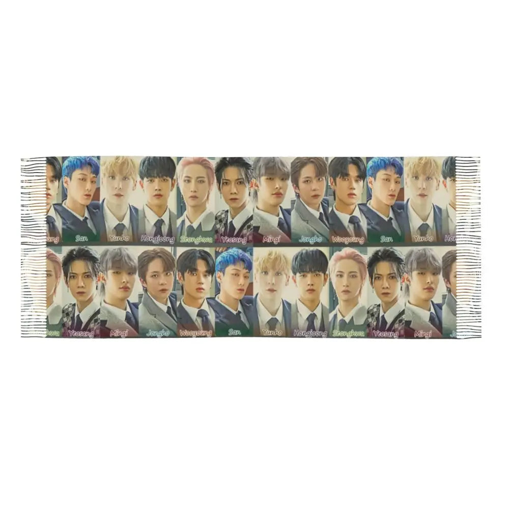 Printed Kpop ATEEZ Logo Scarf