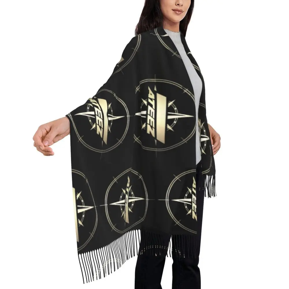 Printed Kpop ATEEZ Logo Scarf