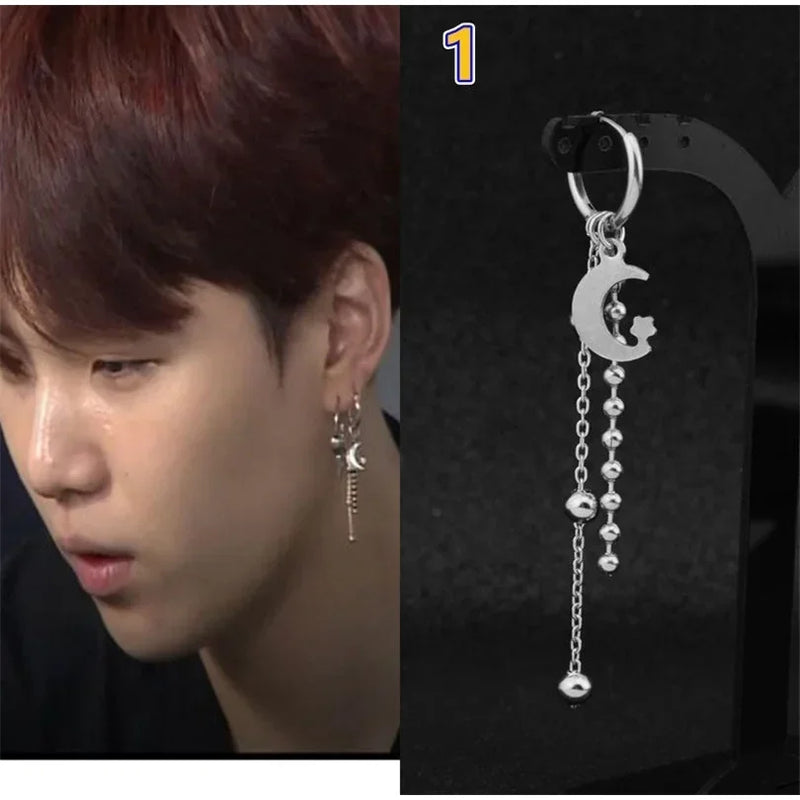 Bangtan Boys Long Tassel Stud Earrings Accessories