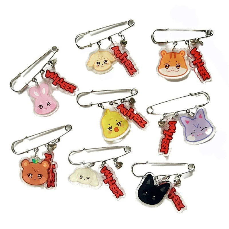 ATEEZ Cartoon Brooch Pins Accessories