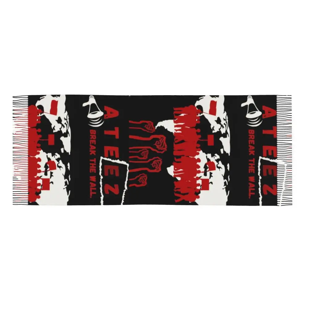 Printed Kpop ATEEZ Logo Scarf