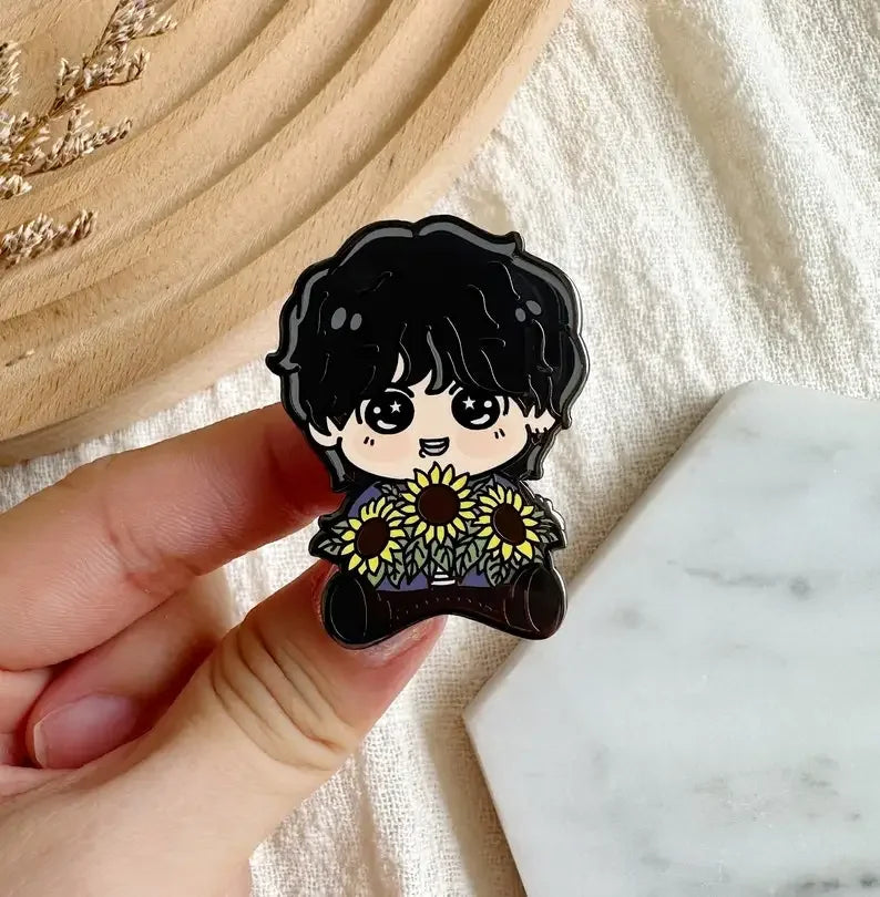 Bangtan Jk Sunflower Enamel Pin