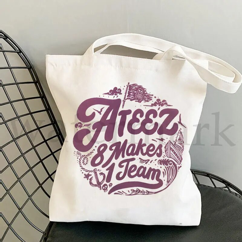 ATEEZ 8 Makes 1 Team Canvas-Tragetasche