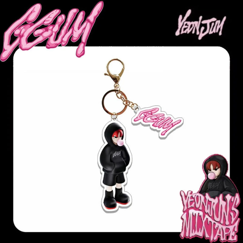 KPOP TXT YEONJUN GGUM Acrylic Keychain Ring