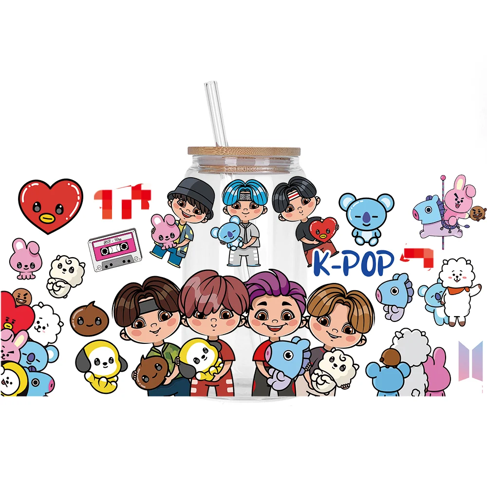 Bangtan Boys Waterproof 3D Stickers for Cups
