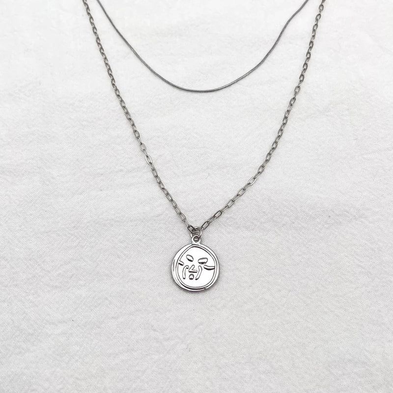 Stray Kids Lee Know Metal Round Necklace