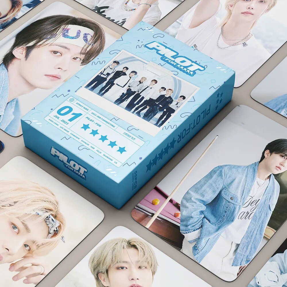 KPOP Stray Kids PILOT FÜR 5-Sterne-Lomo-Karten 55 Stück/Set