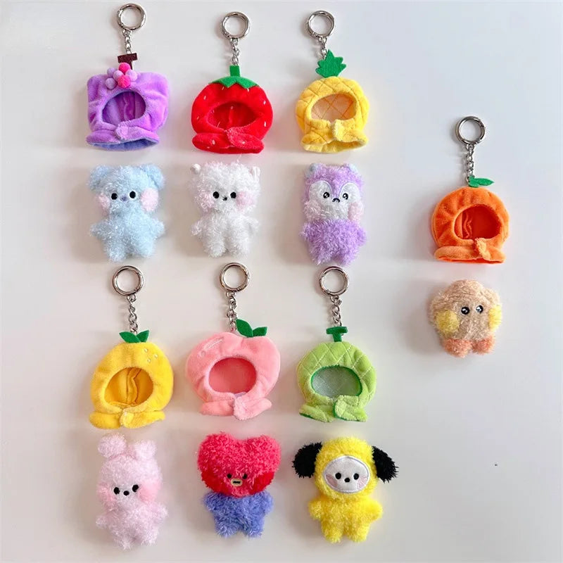 BANGTAN21 Fruit Head Cover Plush Toy Keychain