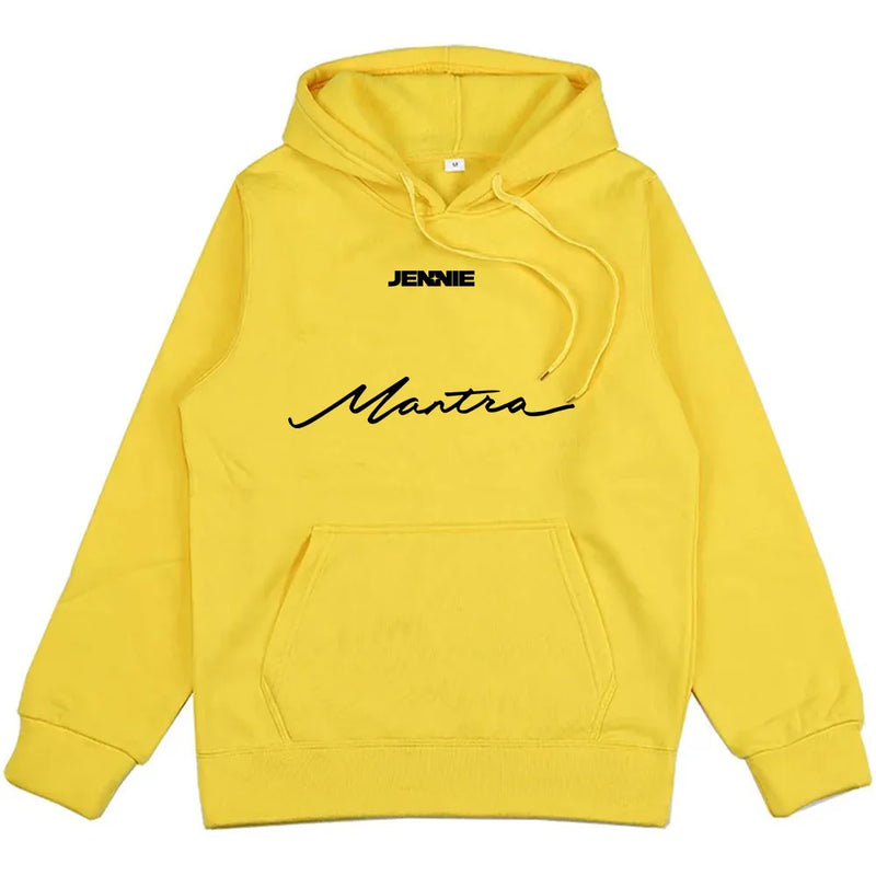 Black Pink JENNIE Mantra Graphic hoodie