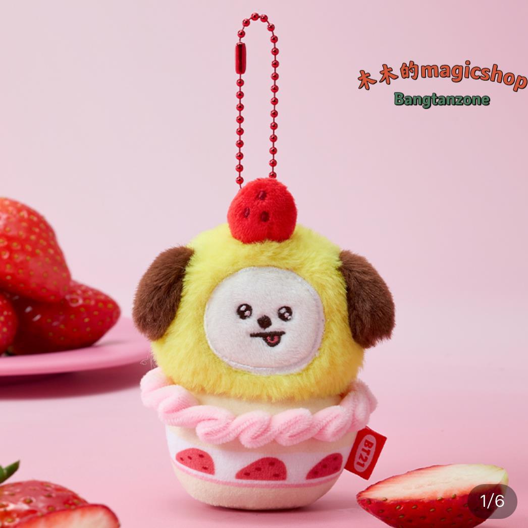 Bangtan 21 Strawberry Cake Plush Keychain Accessories