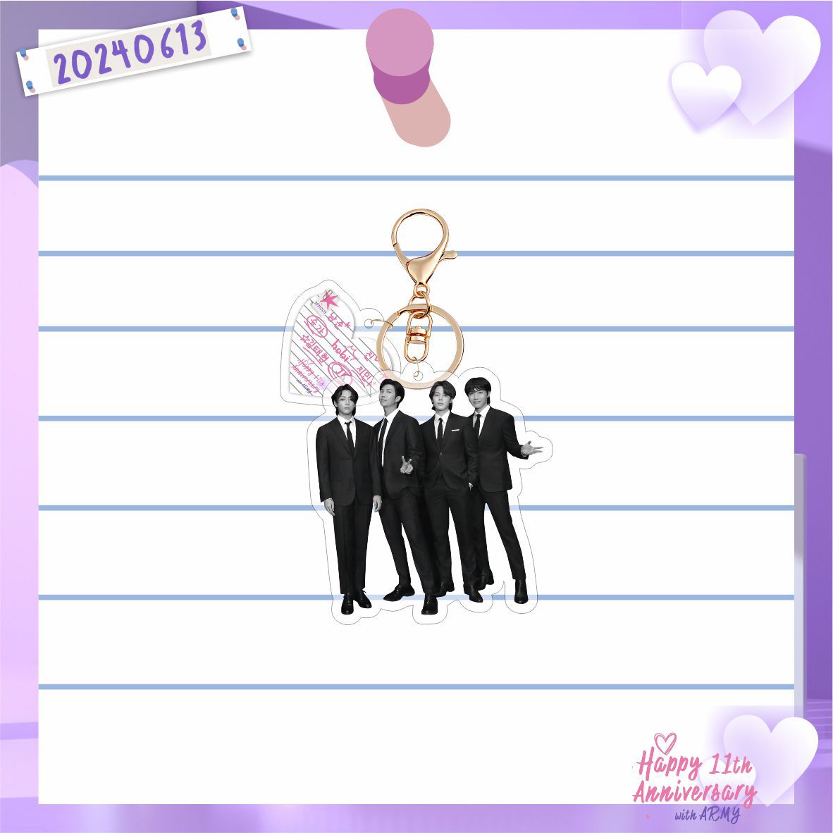 Bangtan Boys FESTA 11th Anniversary Keychains