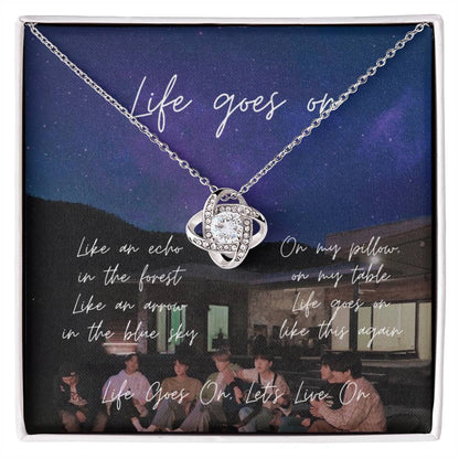 Life Goes On Love Knot Necklace