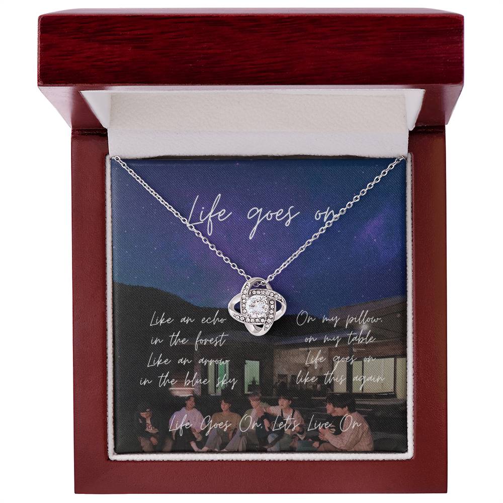 Life Goes On Love Knot Necklace