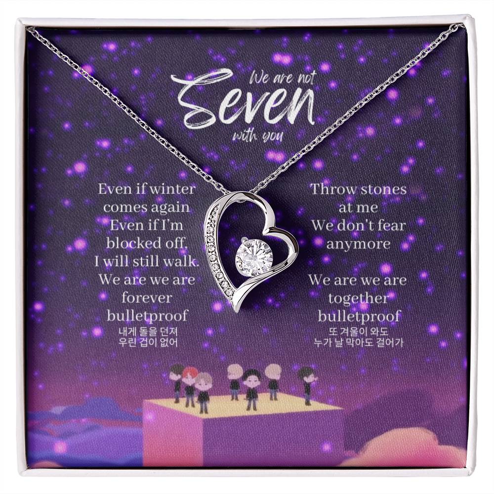 We Are Seven With You Love Knot Necklace