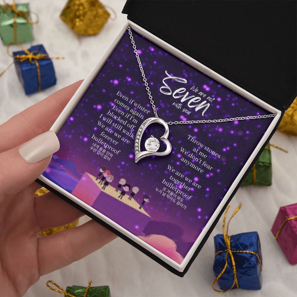 We Are Seven With You Love Knot Necklace