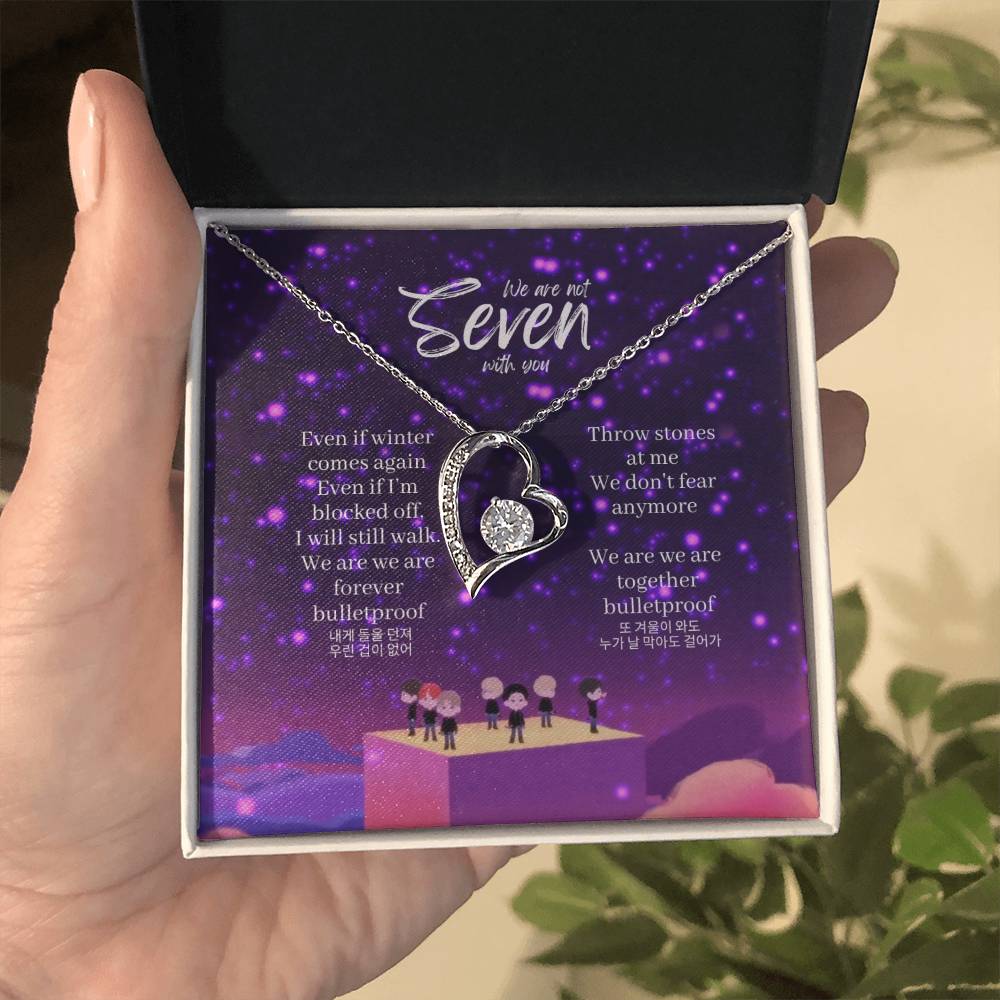 We Are Seven With You Love Knot Necklace