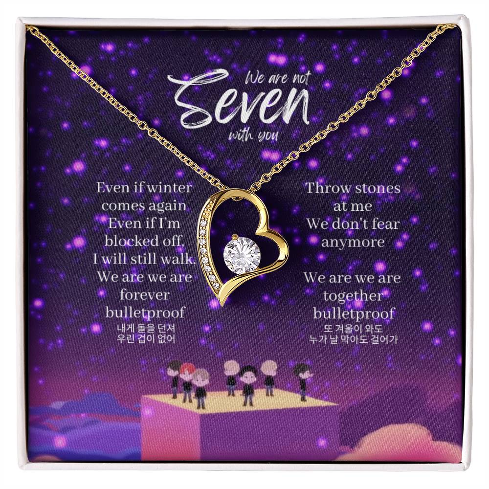 We Are Seven With You Love Knot Necklace
