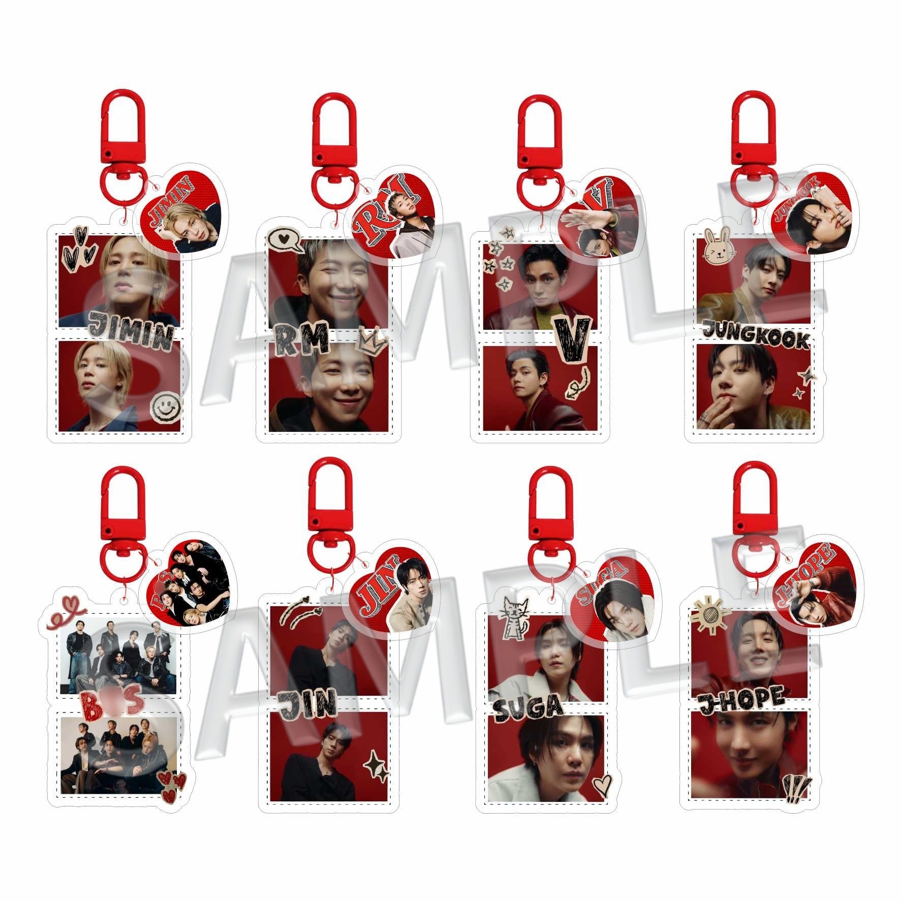 Bangtan Boys 2026 Red Cute Keychain
