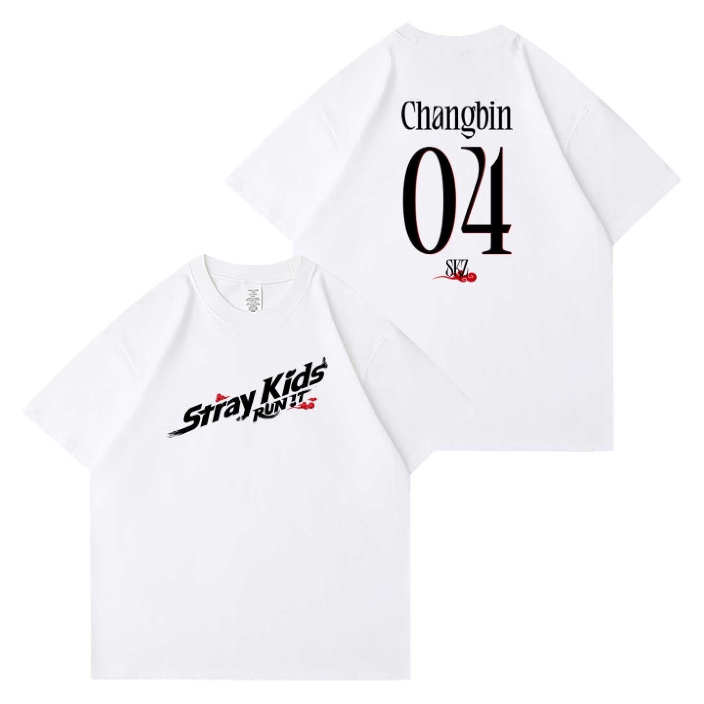 Straykids Run It Name White Shirt Merch