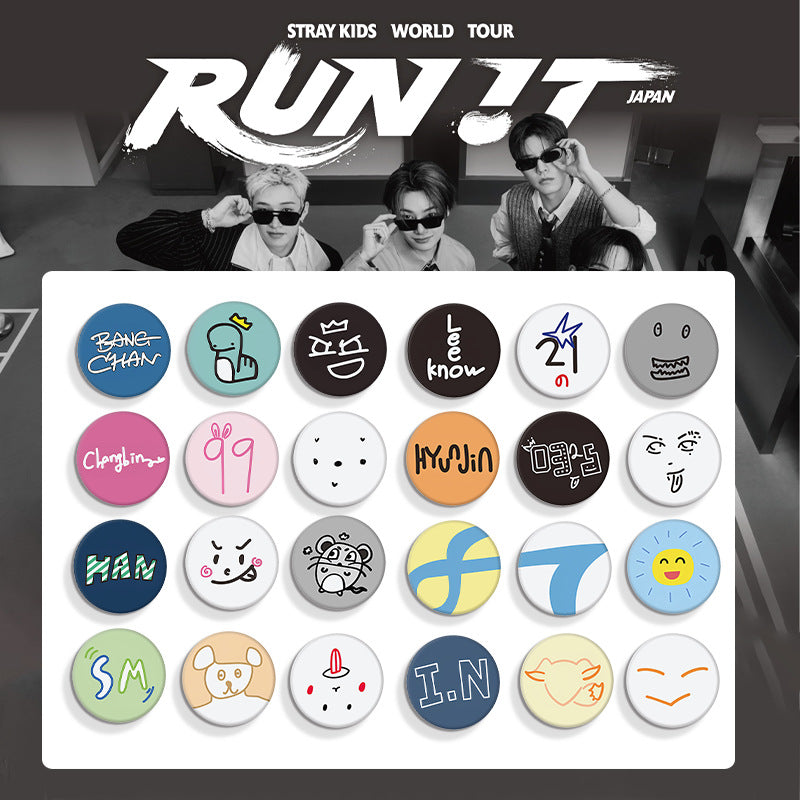 Stray Kids Run IT Pin Badge Brooch Accessories