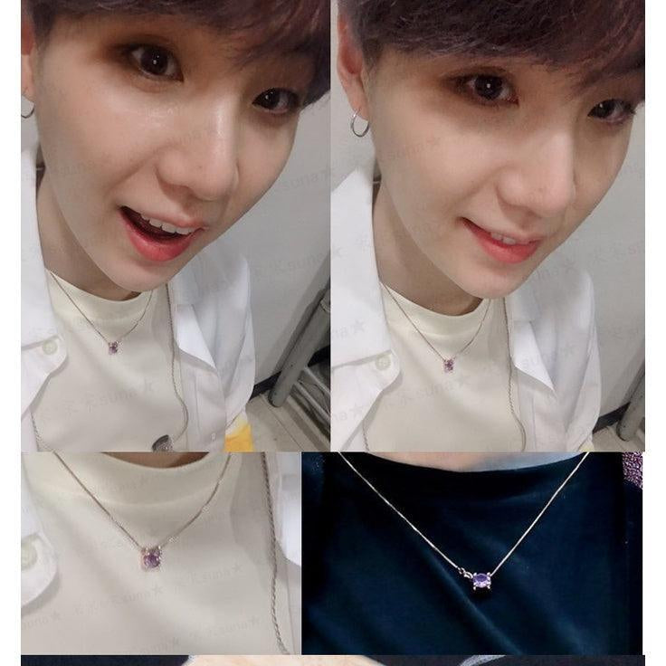 Bangtan Boys Suga Purple Necklace Accessories