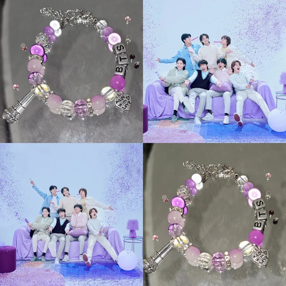 Bangtan Boys Cute "Made with Love" Bracelet