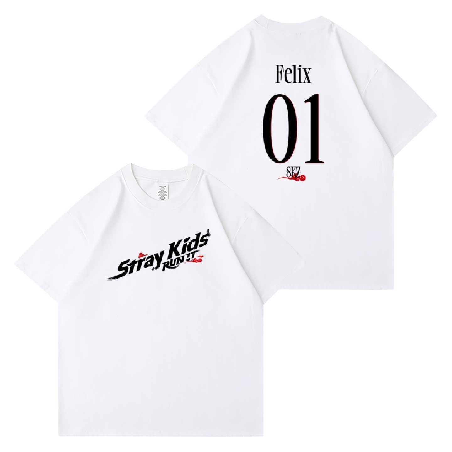 Straykids Run It Name White Shirt Merch