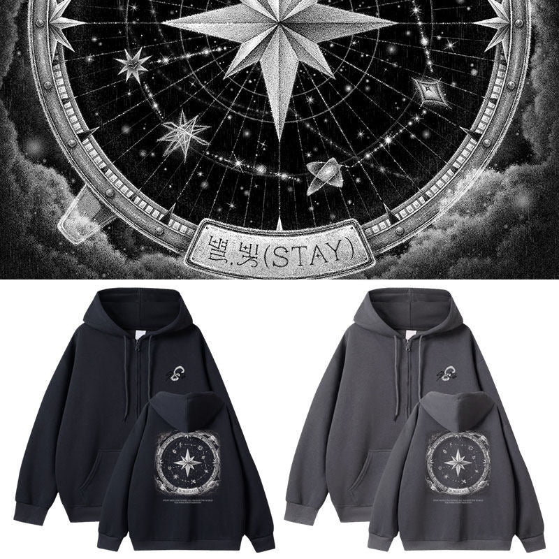 Stray Kids 8th Anniversary Zippered Hoodie Merch