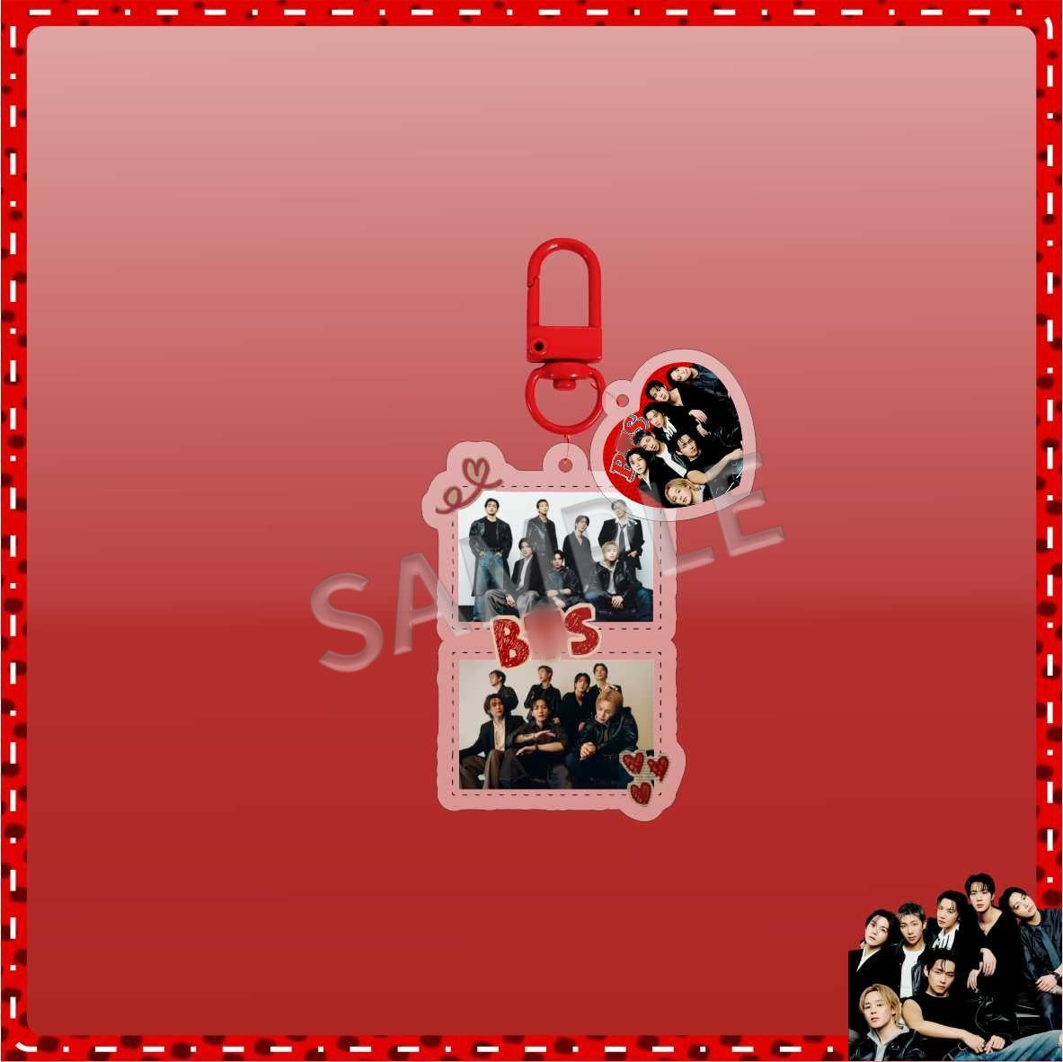 Bangtan Boys 2026 Red Cute Keychain