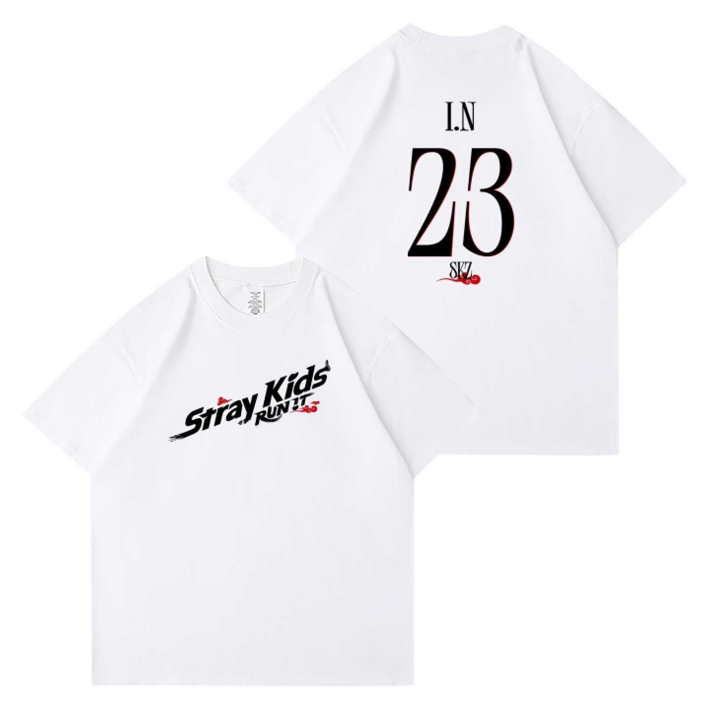 Straykids Run It Name White Shirt Merch