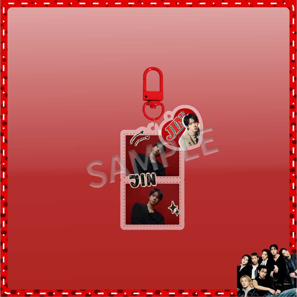 Bangtan Boys 2026 Red Cute Keychain