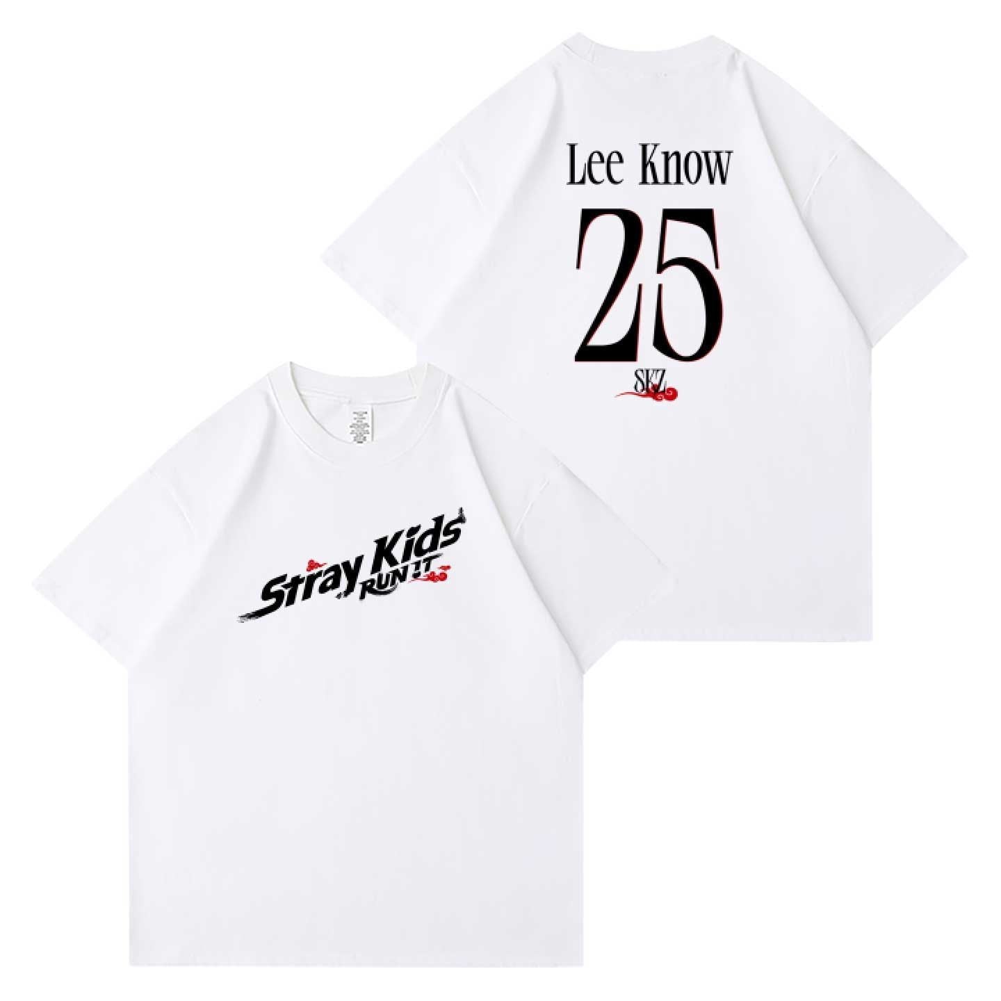 Straykids Run It Name White Shirt Merch