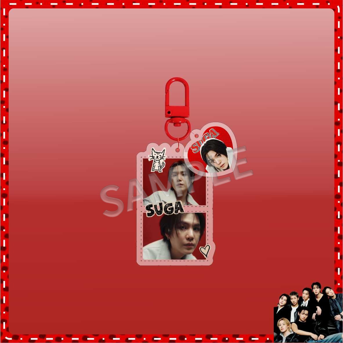 Bangtan Boys 2026 Red Cute Keychain